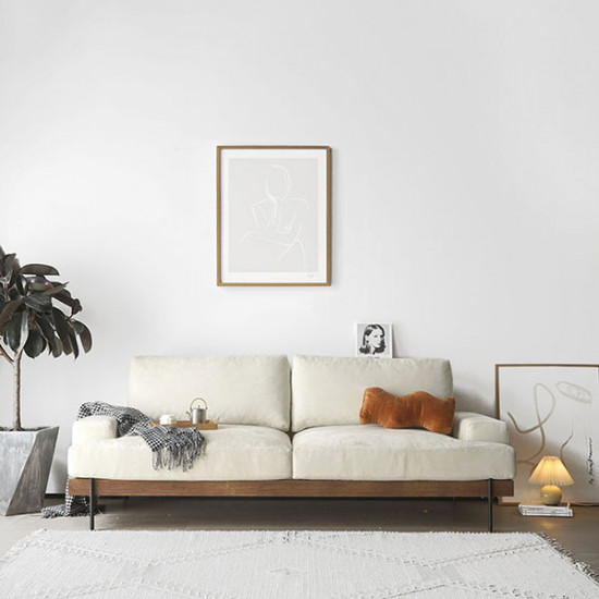 Nadine Frame Sofa, Oak Frame, L-SHAPE