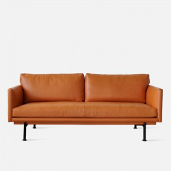 Nadine Leather Sofa, L180-L238, Custom