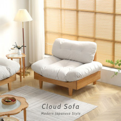Cloud Sofa, L110 one seater, Oak