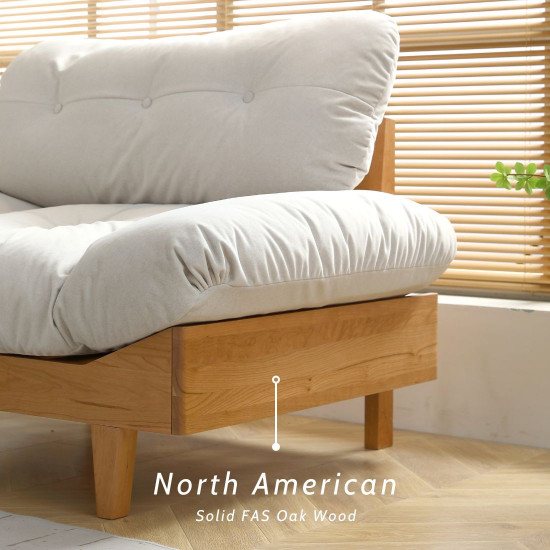 Cloud Sofa, L110 one seater, Oak