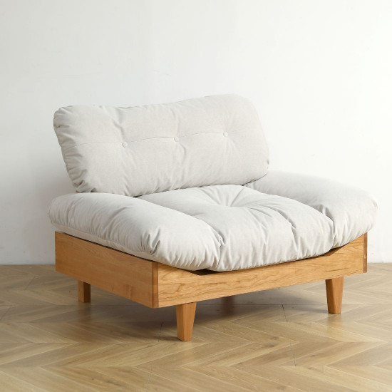 Cloud Sofa, L110 one seater, Oak