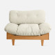 Cloud Sofa, L110 one seater, Walnut/Cherrywood