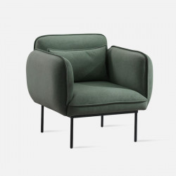 ADAMS Single Sofa, Dark Green