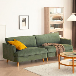 ASAMI Sofa, Velvet Green, L198