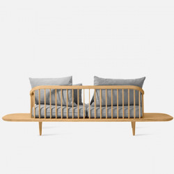 Willow Sofa with sidetable, Natural Ash, Grey [In-stock]