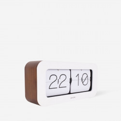 Clock Matiz - bamboo white wall/table [SALE]