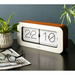 Clock Matiz - bamboo white wall/table