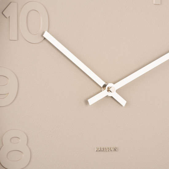 Wall Clock Mr. Beige Numbers, Soft Beige [SALE]
