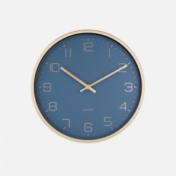 Wall Clock Gold Elegance - Blue