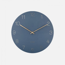 Wall clock Charm engraved numbers - Dark Blue