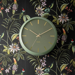 Wall clock Globe Moss Green