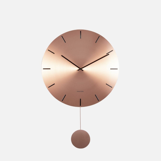 Wall Clock Impressive Pendulum, Copper [Display x1]