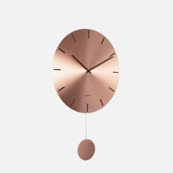 Wall Clock Impressive Pendulum, Copper