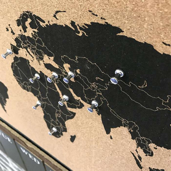 Corkboard World Map Corkboard World Map