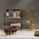 Fruit basket Open Grid metal gold plated Fruit basket Open Grid metal gold plated