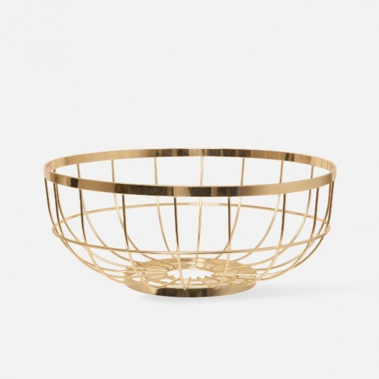 Fruit basket Open Grid metal gold plated Fruit basket Open Grid metal gold plated