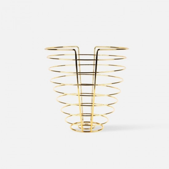 Fruit basket Linea Cone Gold