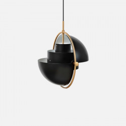 Comly Round Pendant, Black