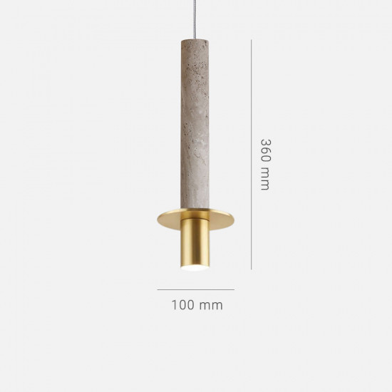 [DISPLAY] COMLY Black Concrete Hanging Pole with Brass