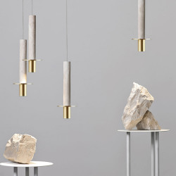 [Display] COMLY White Terrazzo Hanging Pole with Brass