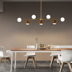 Oak Brass Chandelier, 7 bulbs [Instock x1]