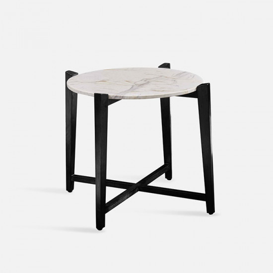 STORA Marble Coffee Table, Walnut Leg [Stock x1]