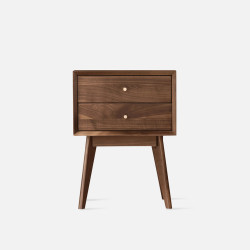 Nor Bed side table, walnut brown 