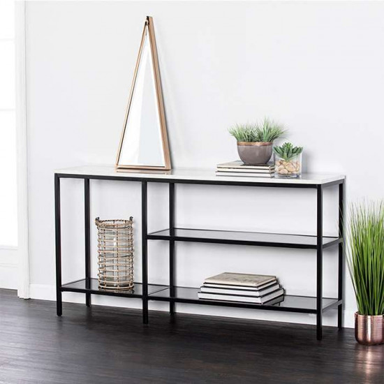 SIMP Grid Shelf with Natural Sintered Stone Top SIMP Grid Shelf with Natural Sintered Stone Top