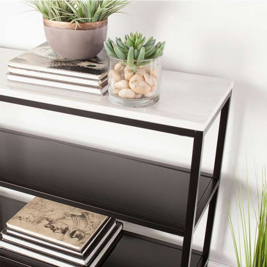 SIMP Grid Shelf with Natural Sintered Stone Top SIMP Grid Shelf with Natural Sintered Stone Top