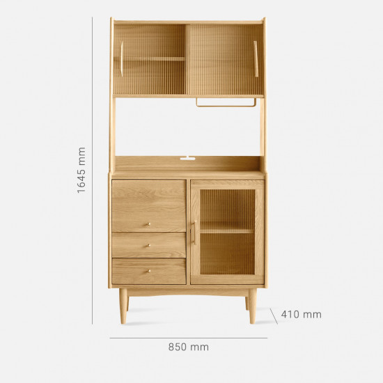 NADINE Cupboard L85, Natural Walnut NADINE Cupboard L85, Natural Walnut