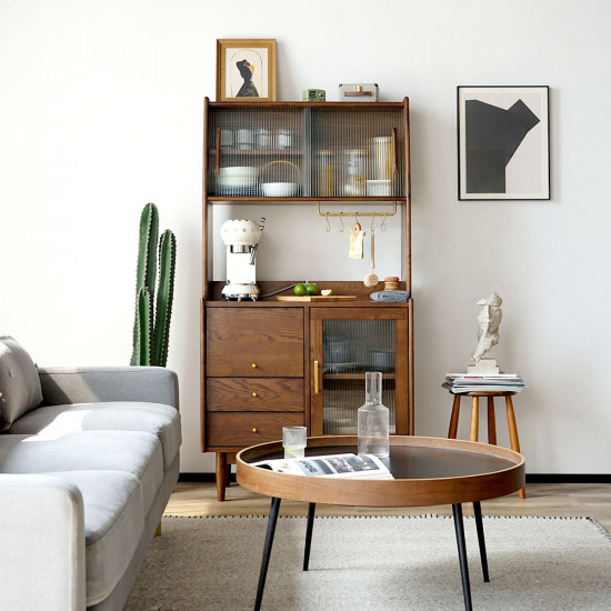 NADINE Cupboard L85, Natural Walnut NADINE Cupboard L85, Natural Walnut