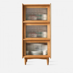 NADINE Glass Cabinet W60, Cherry Wood