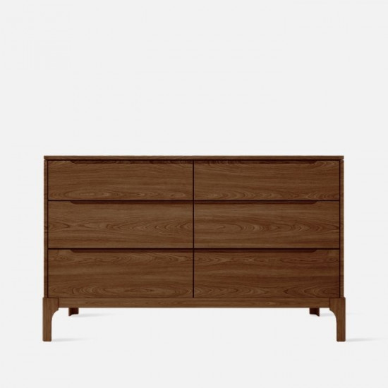 DANA Chest of Drawers 6D, W125, Walnut [SALE]