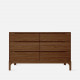 DANA Chest of Drawers 6D, W125, Walnut [SALE]