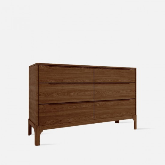 DANA Chest of Drawers 6D, W125, Walnut [SALE]