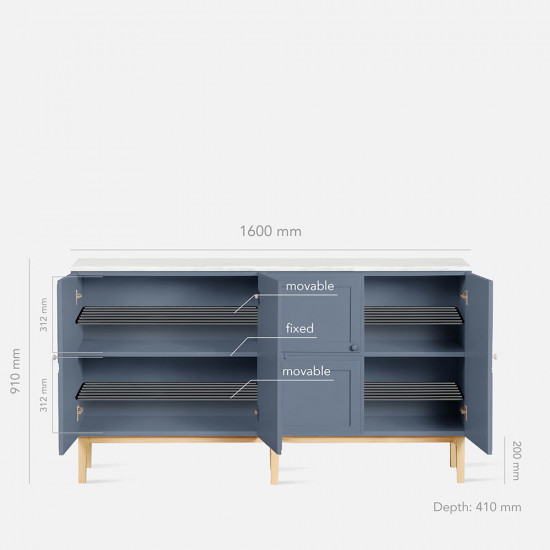 Maburu Console L160, Grey Maburu Console L160, Grey