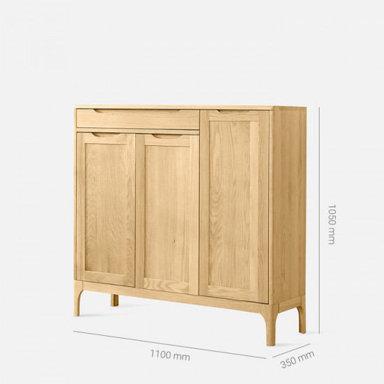 DANA Shoe Cabinet, 3-Door, Walnut [SALE]