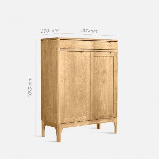 [SALE] DANA Shoe Cabinet, 2-Door, W80, Oak