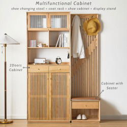 ELGIN Entrance Shoe Cabinet II with seater - Type A