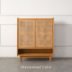 DOLCH Rattan Shoe Cabinet, Oak/Cherrywood DOLCH Rattan Shoe Cabinet, Oak/Cherrywood