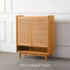 DOLCH Rattan Shoe Cabinet, Oak/Cherrywood DOLCH Rattan Shoe Cabinet, Oak/Cherrywood