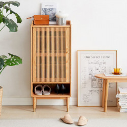 ELGIN Linear Shoe Cabinet, single door, Natural Oak [Last One Display]