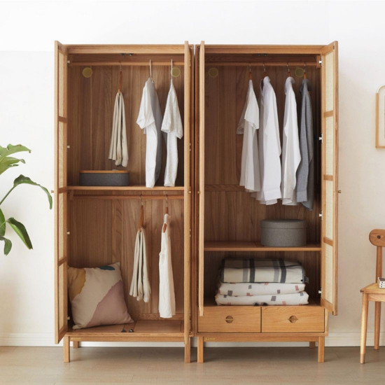 ELGIN Rattan Wardrobe, Combined ELGIN Rattan Wardrobe, Combined