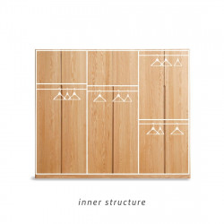 KIKO Wardrobe, 6 doors, L240