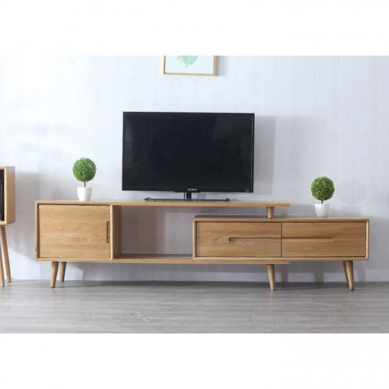 ZIPLINE Extend TV Cabinet W180-255, Walnut [SALE]