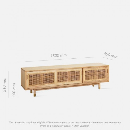 [SALE] SEN RATTAN TV Cabinet L180, Natural V.2 [1 left]