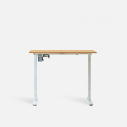 RENZ Adjustable Work Desk, White Legs, L115, L135