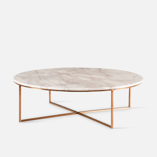 NOVA Natural Marble Coffee Table, White 