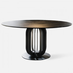LEXI Black Sintered Stone Round Table D135 D150