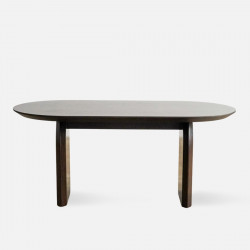 WILLOW Oval Black Ashwood Dining Table, L180